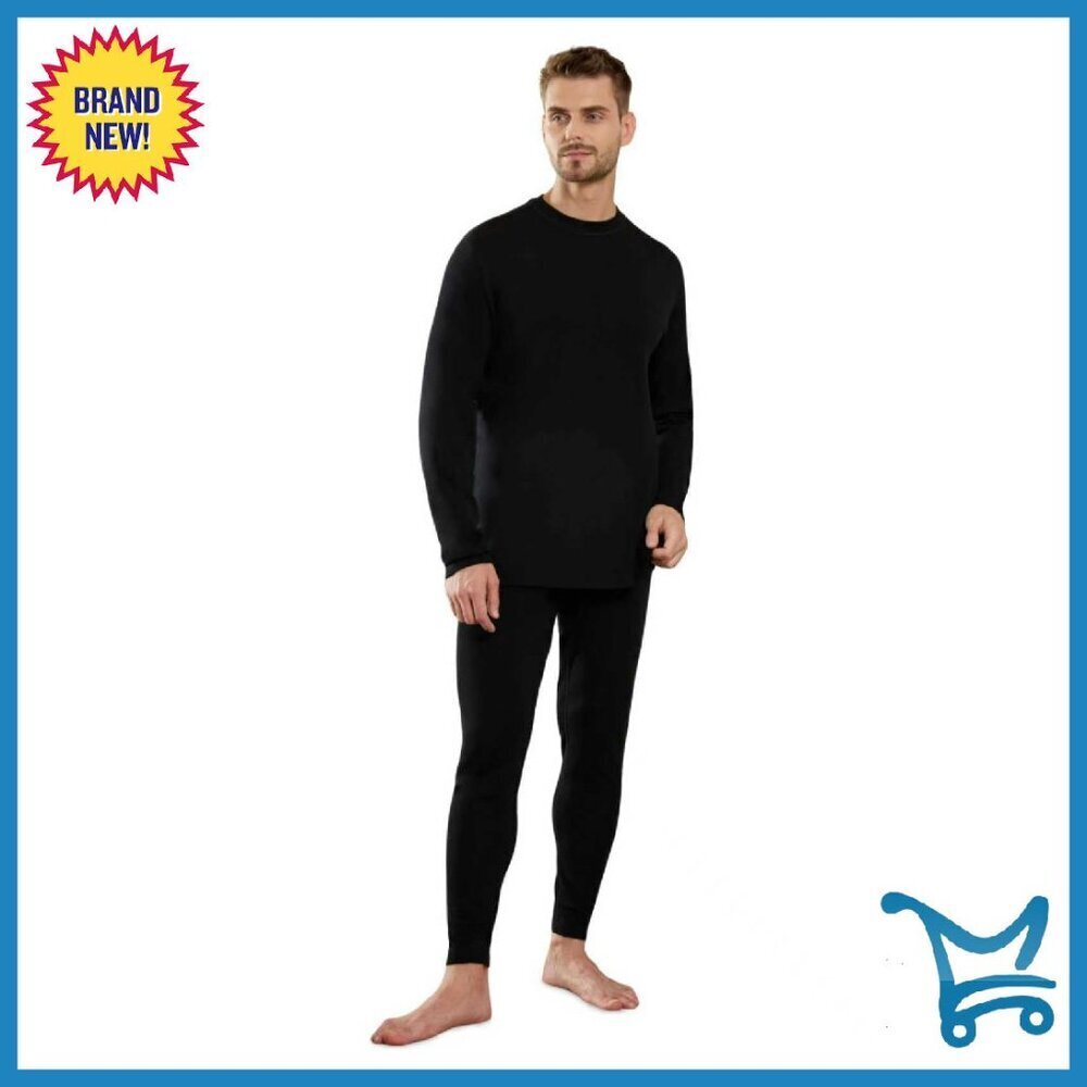 Men's 100% Merino Wool Base Layer Set, Thermal Underwear for Cold Weather